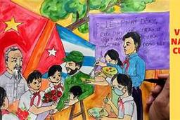Trường THCS Tân Châu tổ chức cuộc thi vẽ tranh “Thiếu nhi Việt Nam - Cuba thắm tình đoàn kết”