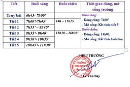 THỜI GIAN BIỂU HỌC KỲ I, NĂM HỌC 2024-2025 TRƯỜNG THCS TÂN CHÂU